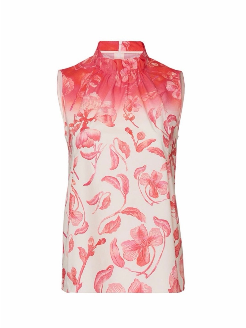 Peter Pilotto Pink Floral High-Neck Sleeveless Top